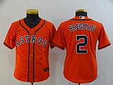 Youth Astros 2 Alex Bregman Orange 2020 Nike Cool Base Jersey,baseball caps,new era cap wholesale,wholesale hats